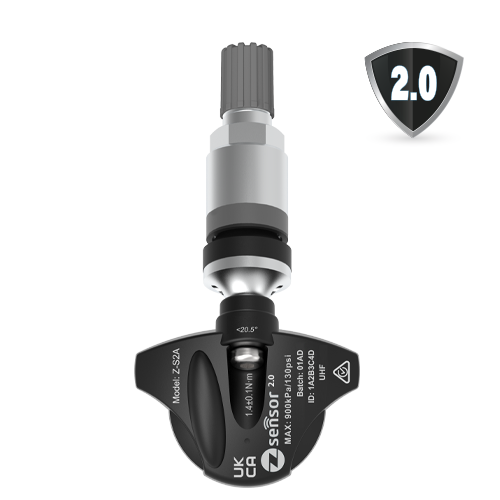 Clamp-In Z Sensor - Aluminium Silver Valve - Dual Band 315/433Mhz