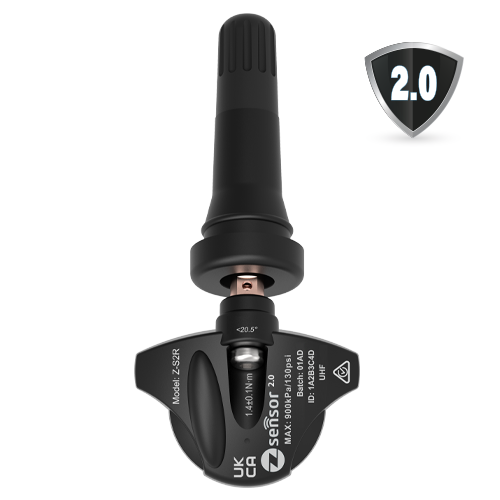 Snap-In Z Sensor - Rubber Black Valve - Dual Band 315/433Mhz